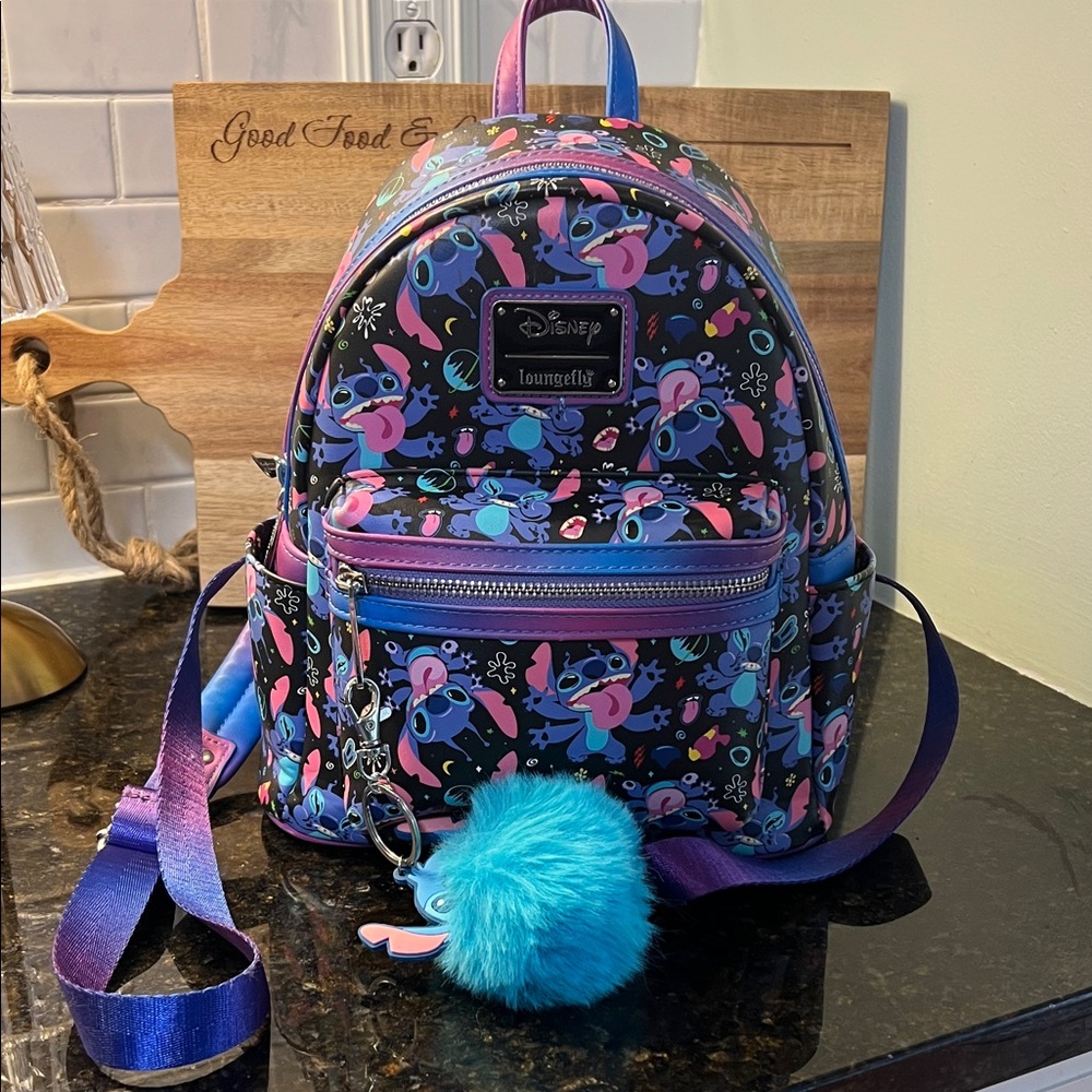 NWT Loungefly Space Stitch Mini Backpack - Picture 2 of 7